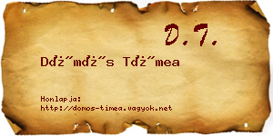 Dömös Tímea névjegykártya
